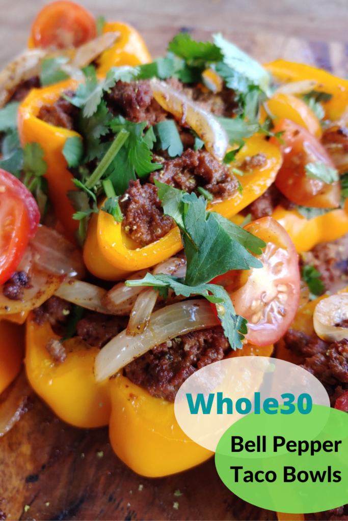 whole30 bell pepper taco bowls