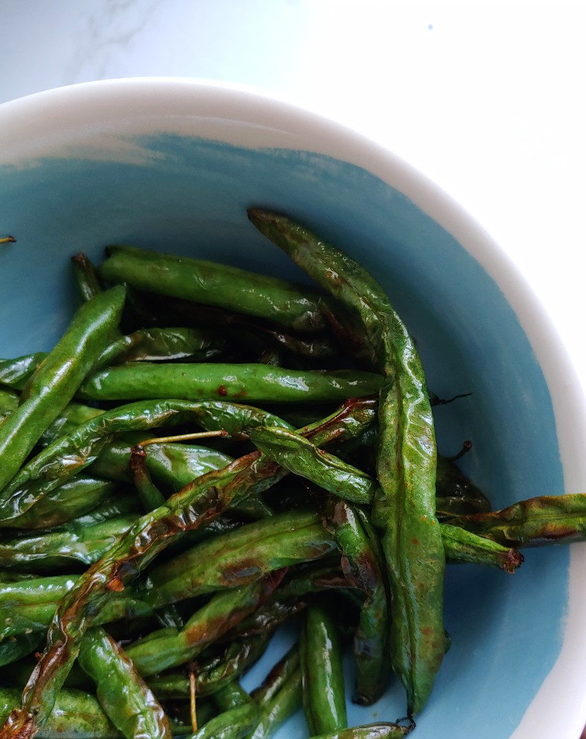 whole30 air fryer green beans in the ninja foodi