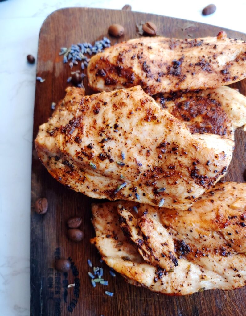 coffee rubbed chicken breasts